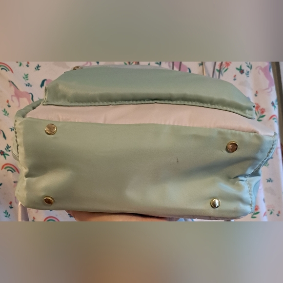 Isaac Mizrahi Pastel Color Block Nylon Neutral Boho School Backpack Purse Bag - Picture 4 of 13